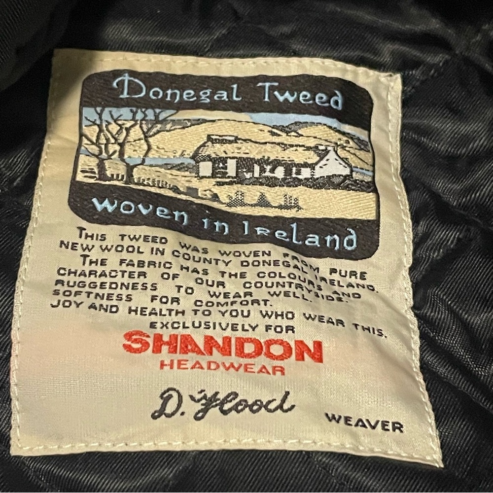 RARE Donegal Tweed Shandon Headwear 100% Wool Hat